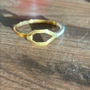 Vintage Gold Tone Speidel Bangle Bracelet Septagon